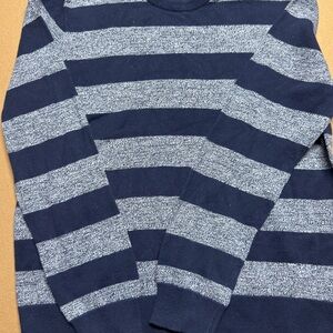 Express Navy & Gray Striped Crewneck Sweater – Men’s XL